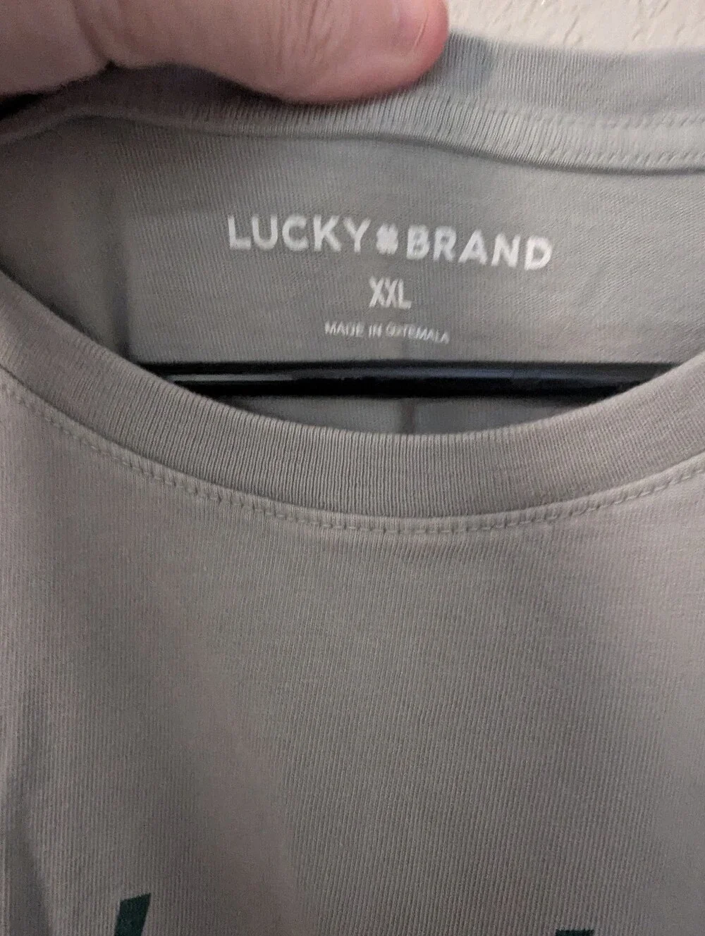 Lucky Brand Men's 'Stroke of Luck' Gray Graphic T-Shirt